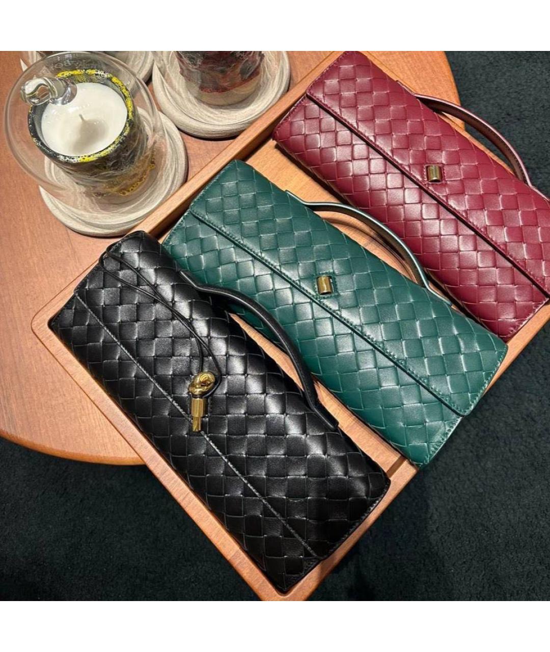 BOTTEGA VENETA Черная кожаная сумка с короткими ручками, фото 2