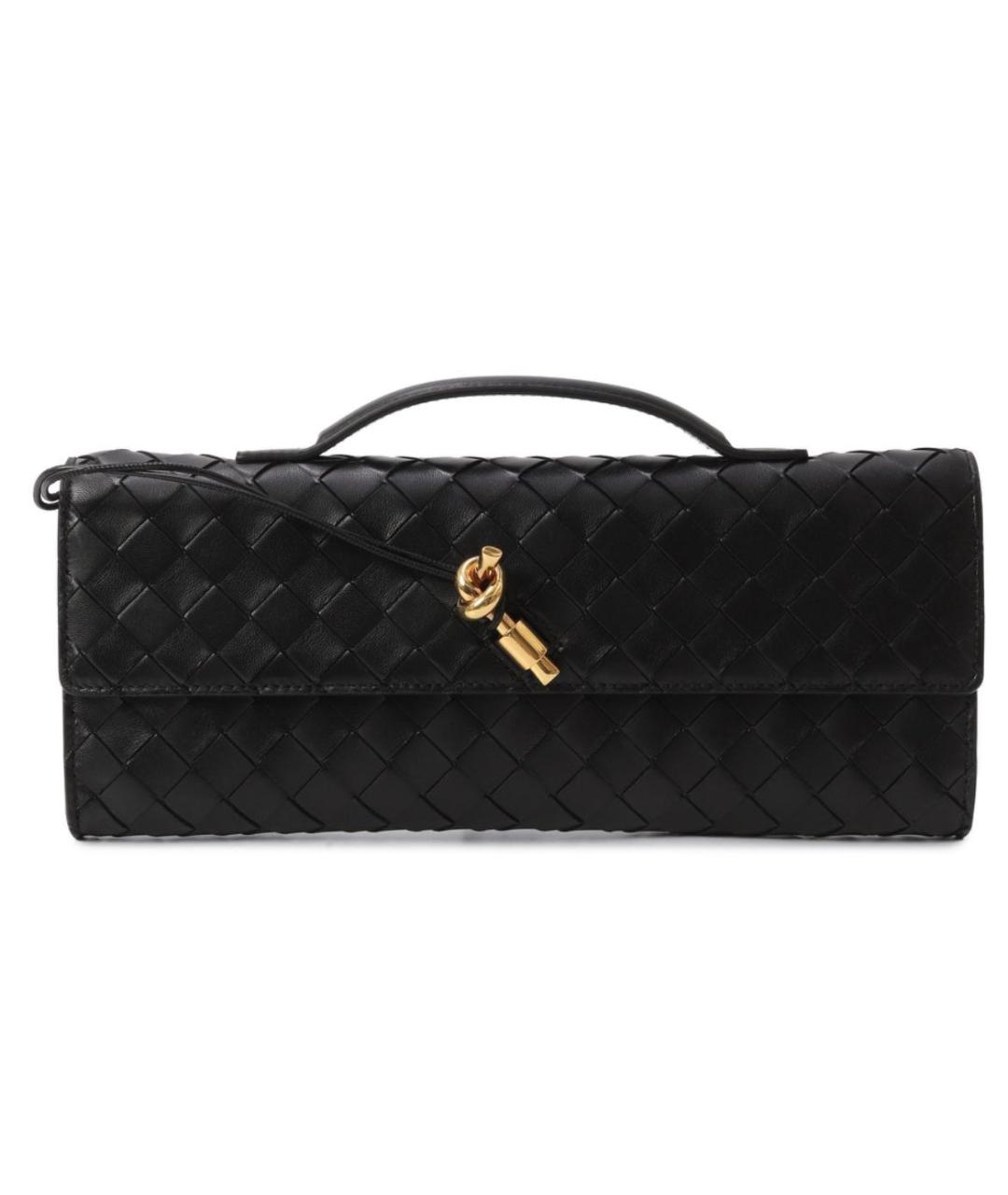 BOTTEGA VENETA Черная кожаная сумка с короткими ручками, фото 1