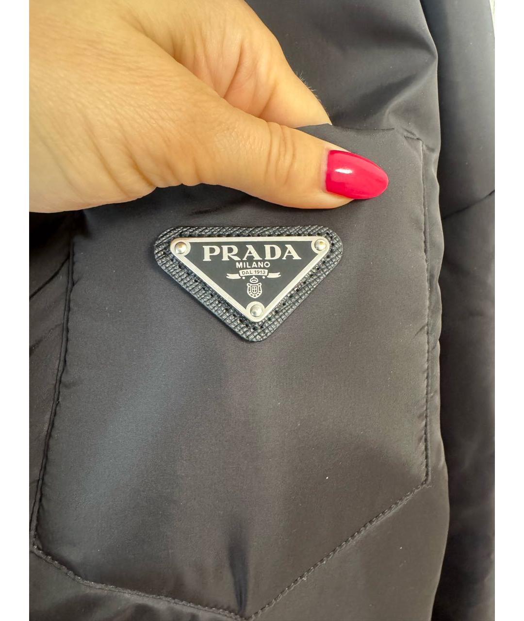 PRADA Черная полиамидовая куртка, фото 5