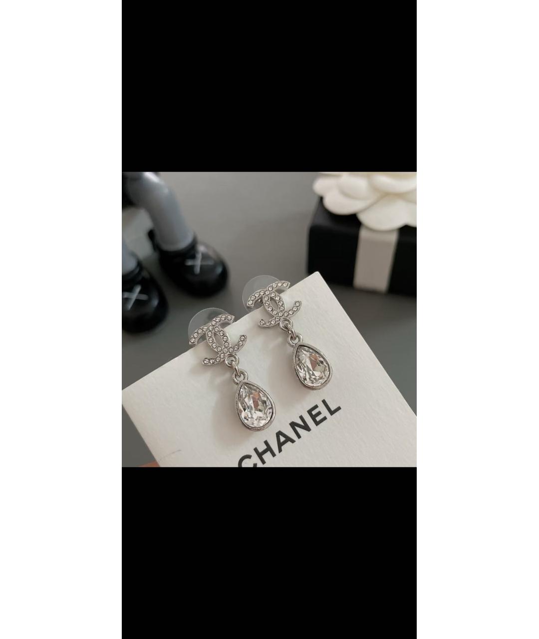 CHANEL Серебряные серьги, фото 5
