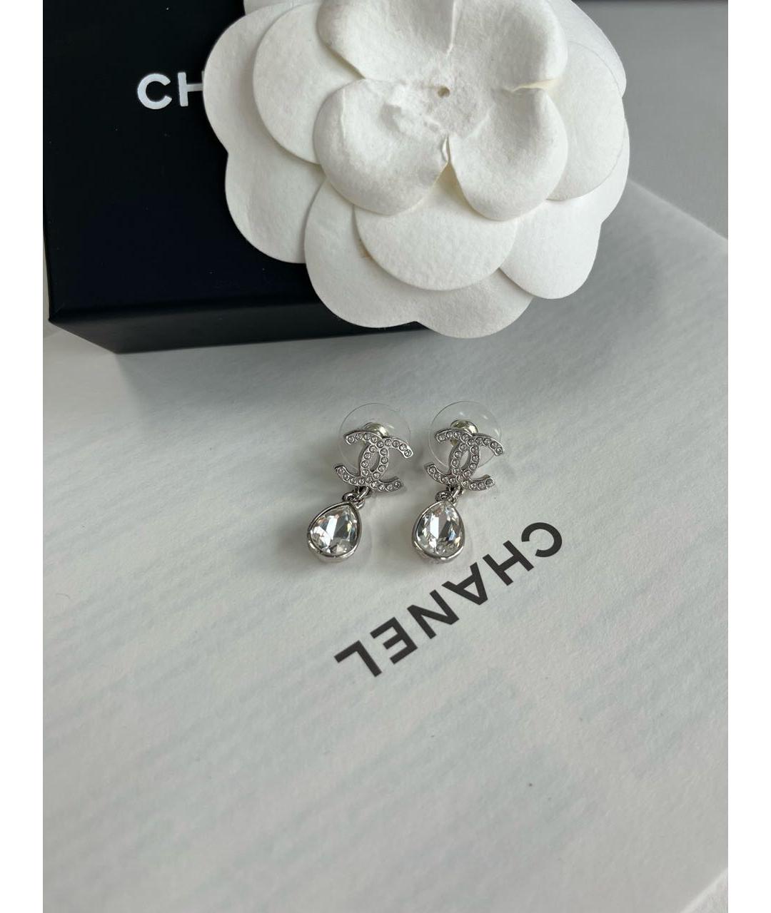 CHANEL Серебряные серьги, фото 2