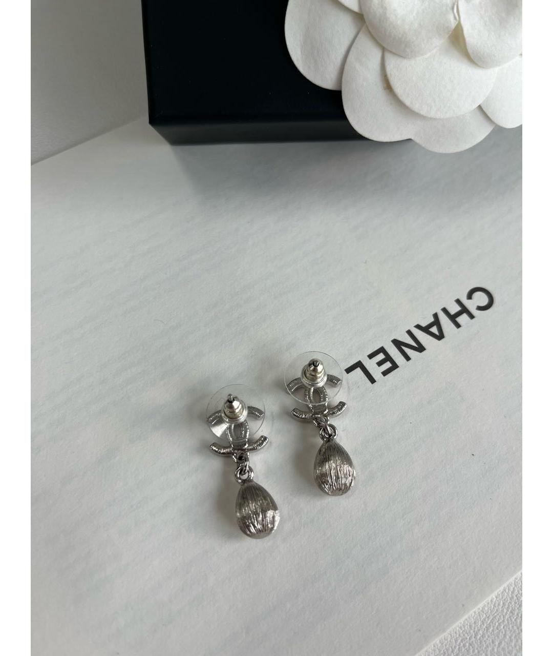 CHANEL Серебряные серьги, фото 4