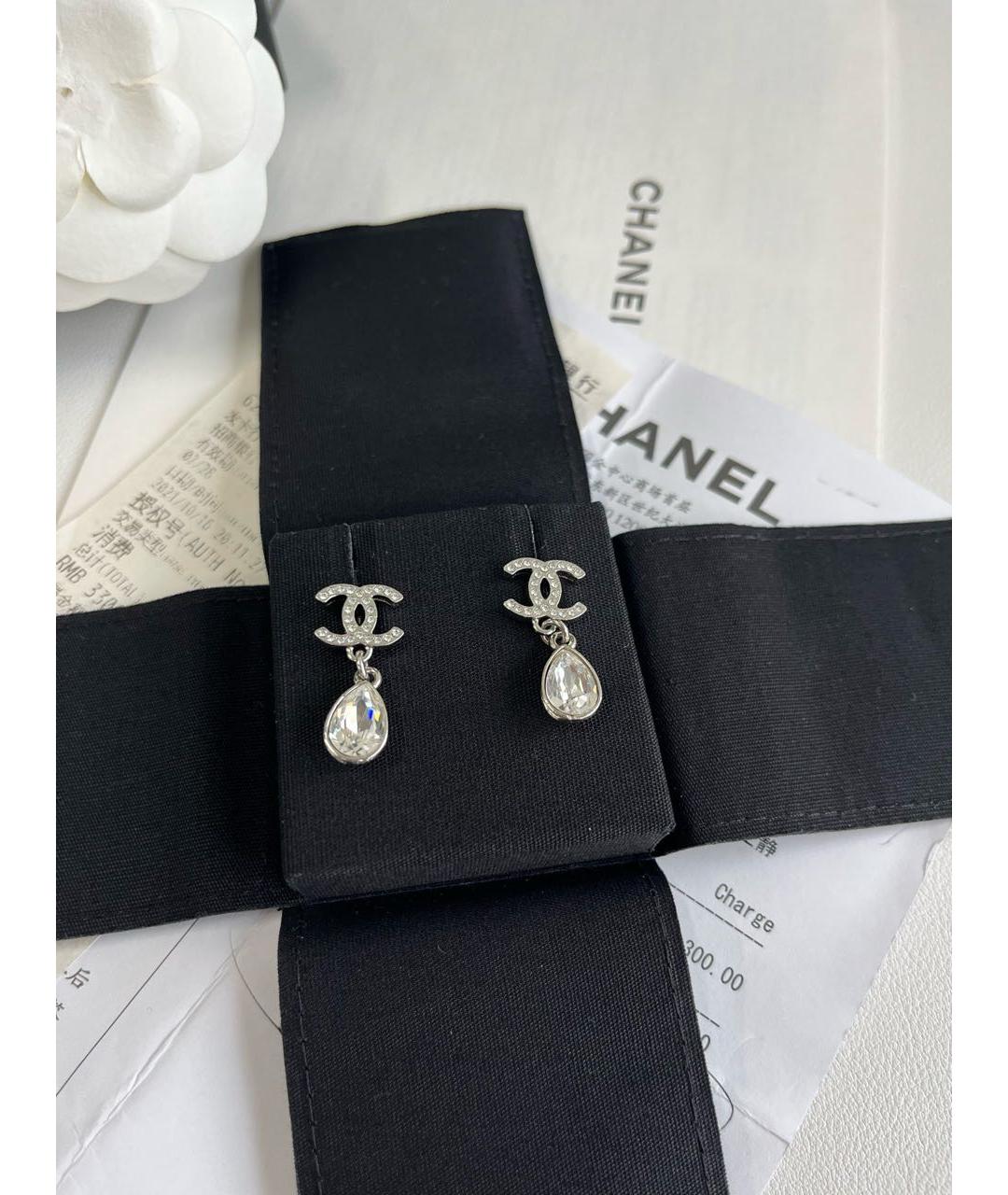 CHANEL Серебряные серьги, фото 7