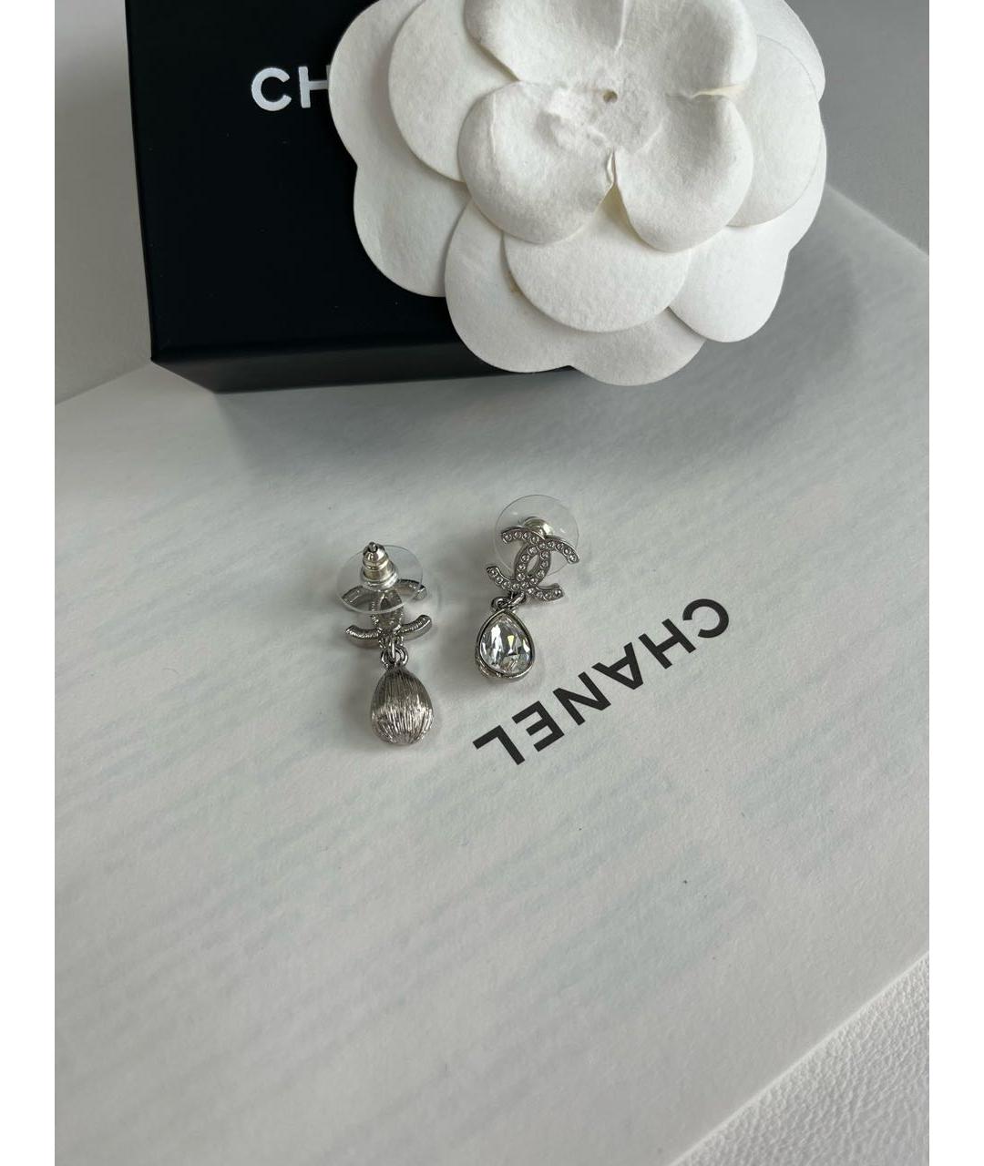 CHANEL Серебряные серьги, фото 3