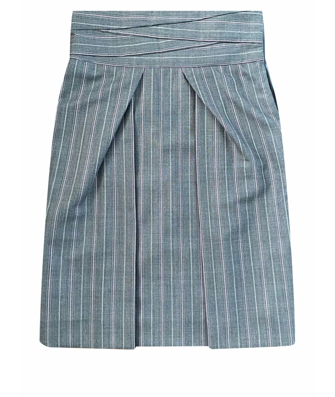 EMANUEL UNGARO Серая шерстяная юбка миди, фото 1