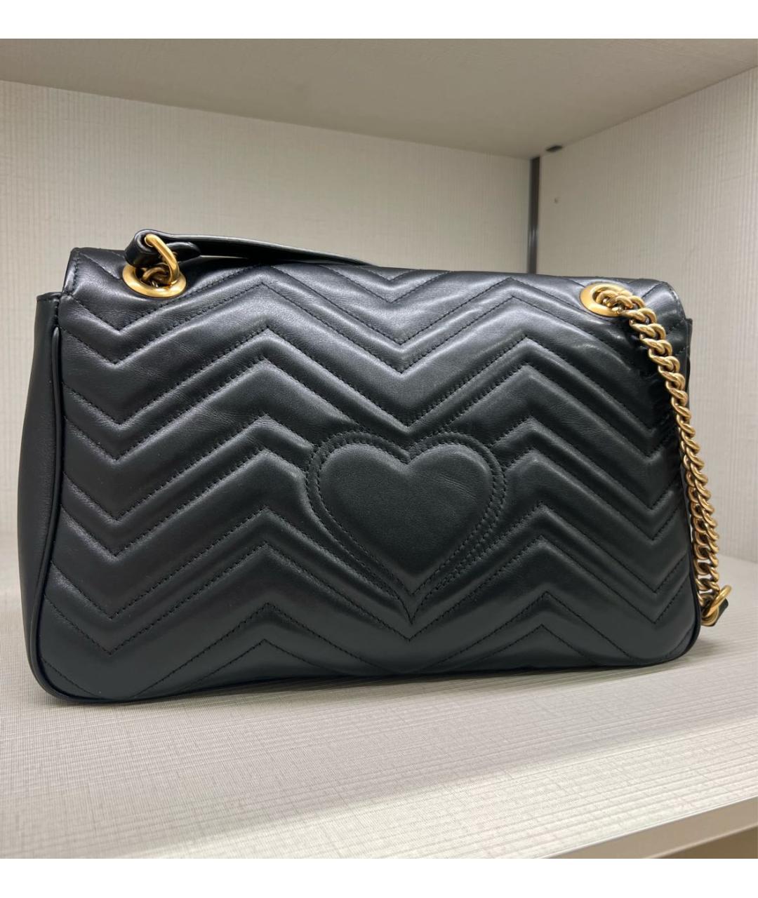 GUCCI Черная кожаная сумка через плечо, фото 3