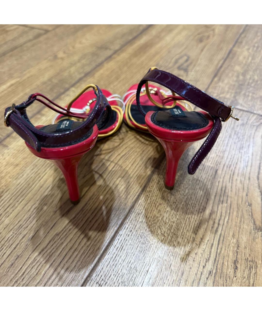 DOLCE&GABBANA Мульти босоножки из лакированной кожи, фото 4
