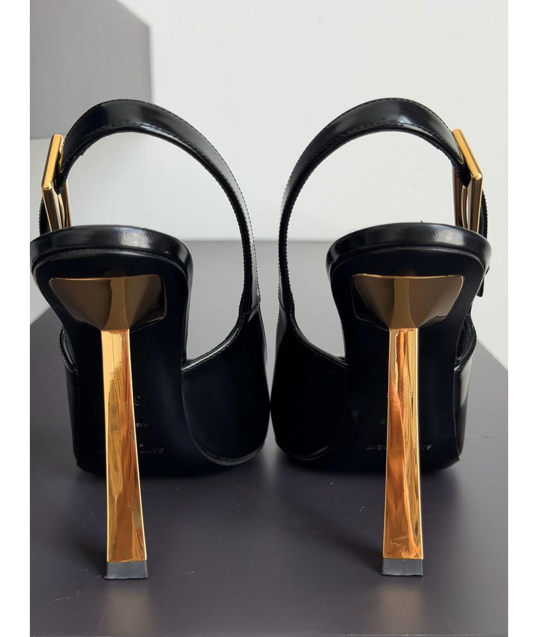 SAINT LAURENT Черные туфли из лакированной кожи, фото 4