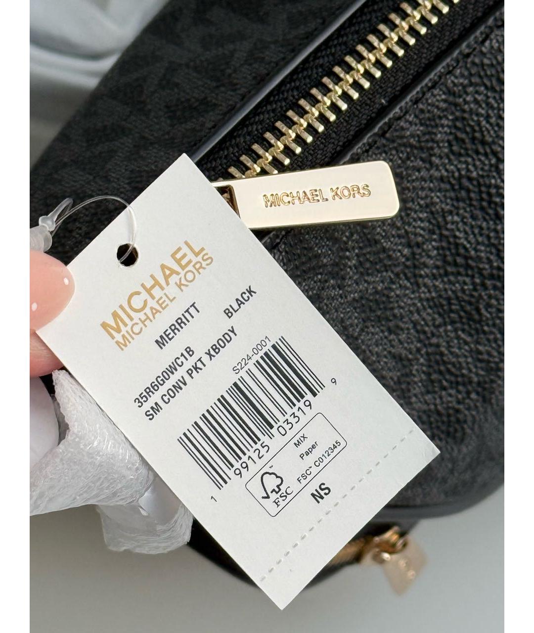 MICHAEL KORS Черная канва сумка через плечо, фото 5