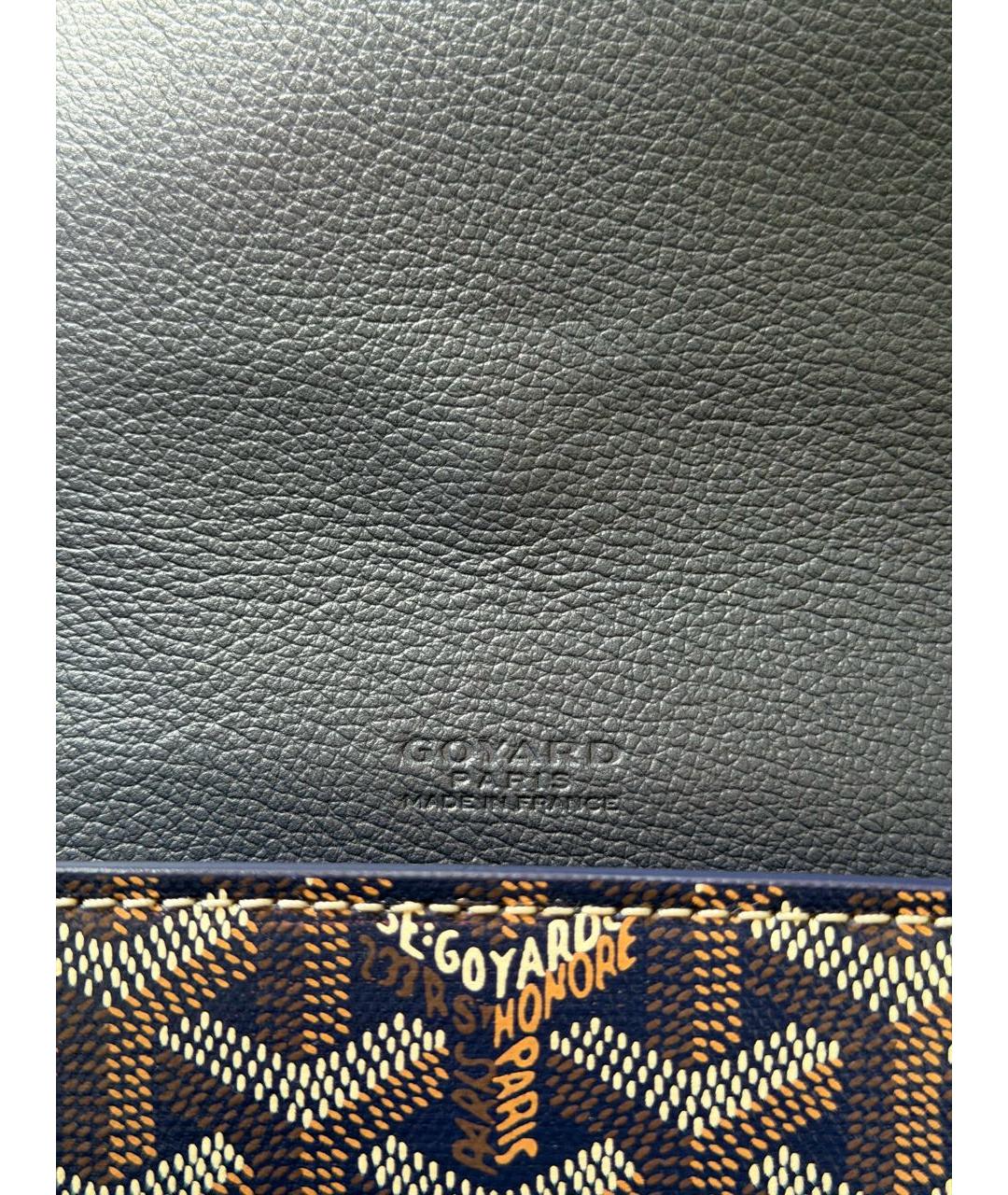 GOYARD Темно-синяя кожаная сумка на плечо, фото 6