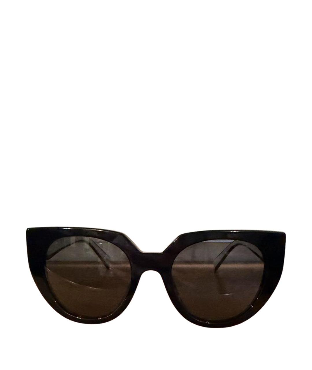 PRADA Черные пластиковые солнцезащитные очки, фото 1