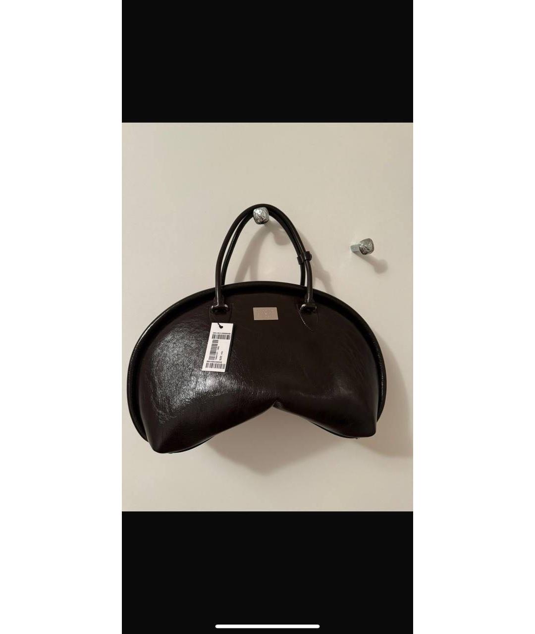 ACNE STUDIOS Коричневая кожаная сумка тоут, фото 2