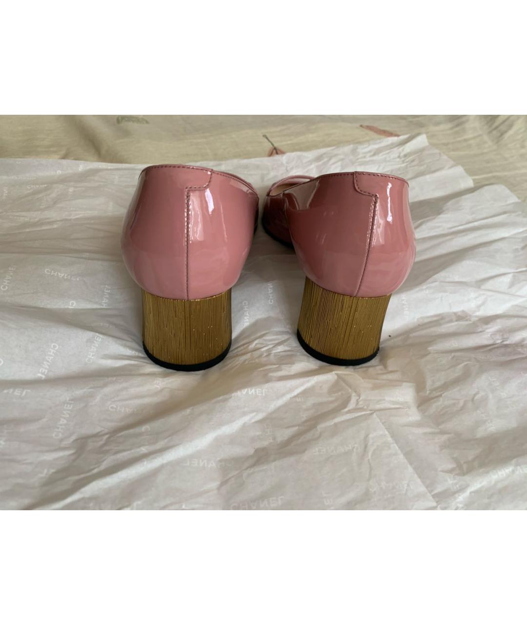 GUCCI Розовые туфли из лакированной кожи, фото 4