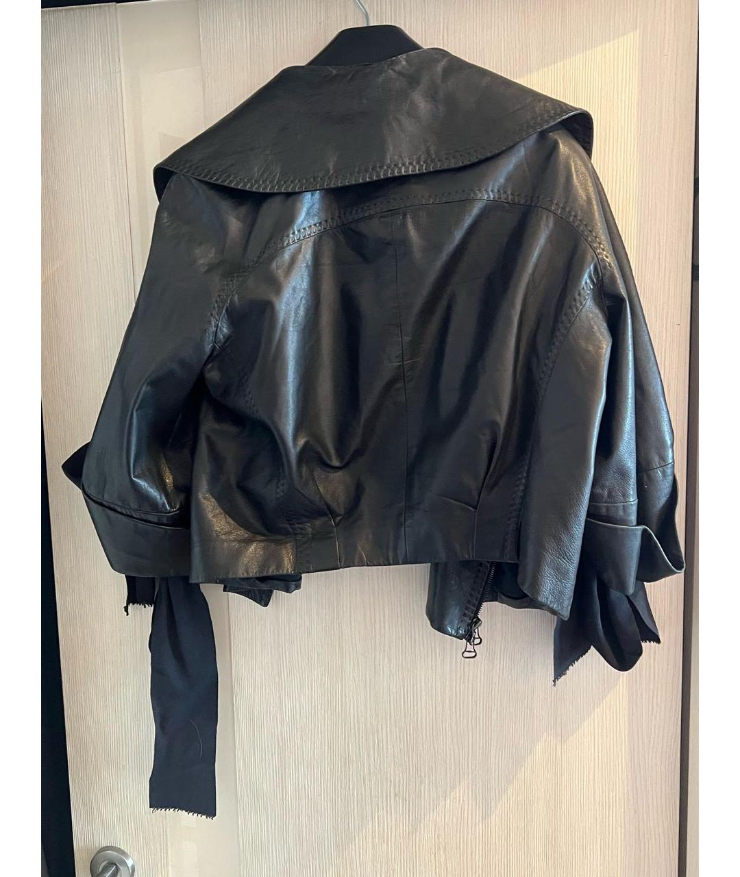 DKNY Черная кожаная куртка, фото 2