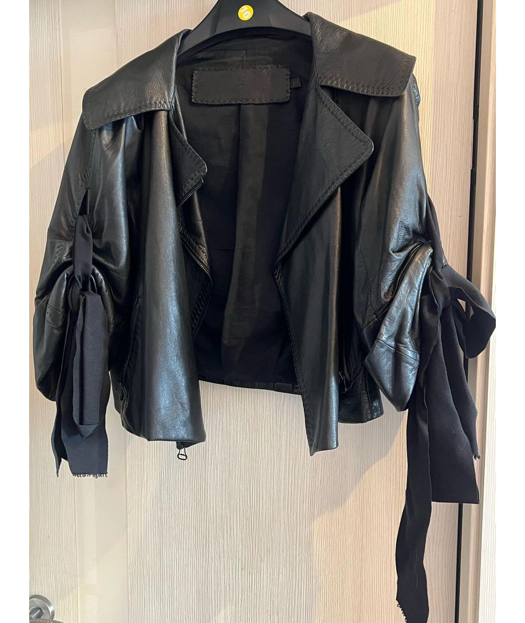 DKNY Черная кожаная куртка, фото 6