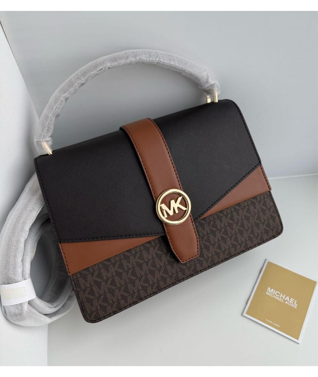 MICHAEL KORS Коричневая канва сумка через плечо, фото 2