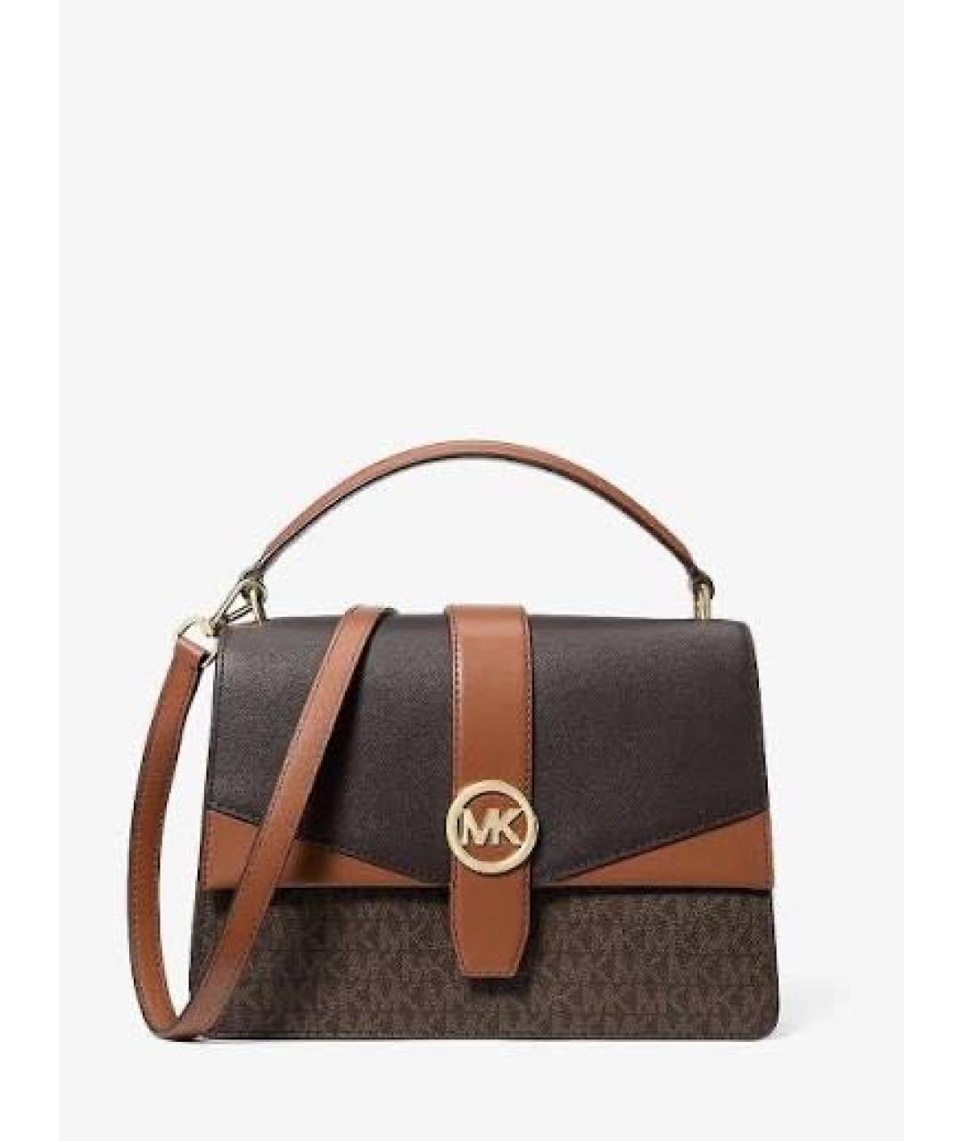 MICHAEL KORS Коричневая канва сумка через плечо, фото 9