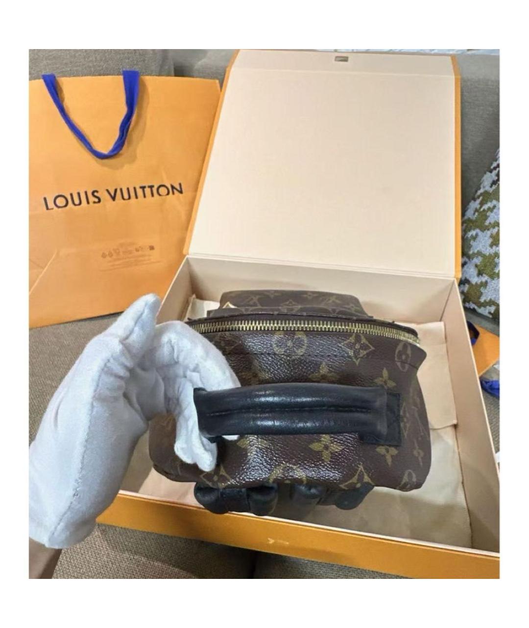 LOUIS VUITTON Коричневый кожаный рюкзак, фото 8