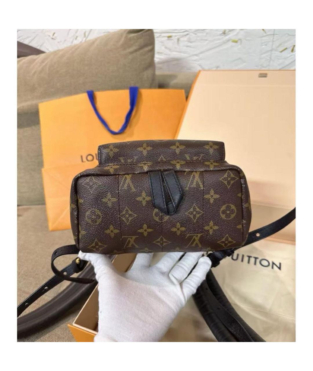 LOUIS VUITTON Коричневый кожаный рюкзак, фото 5