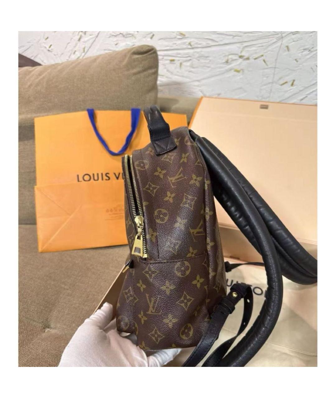 LOUIS VUITTON Коричневый кожаный рюкзак, фото 3