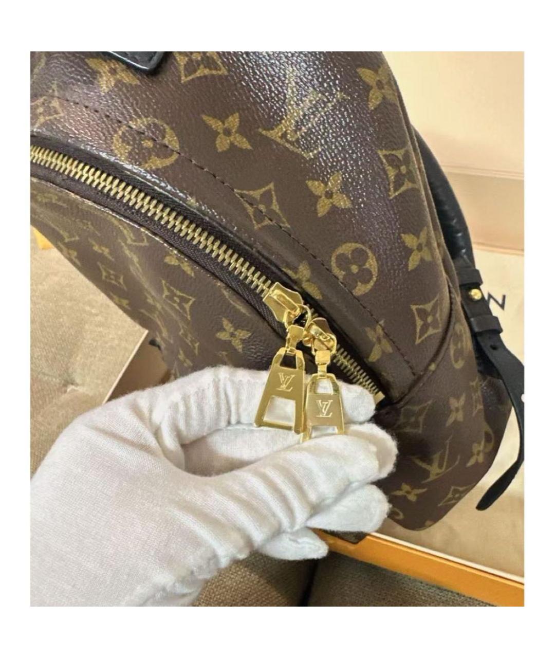 LOUIS VUITTON Коричневый кожаный рюкзак, фото 6