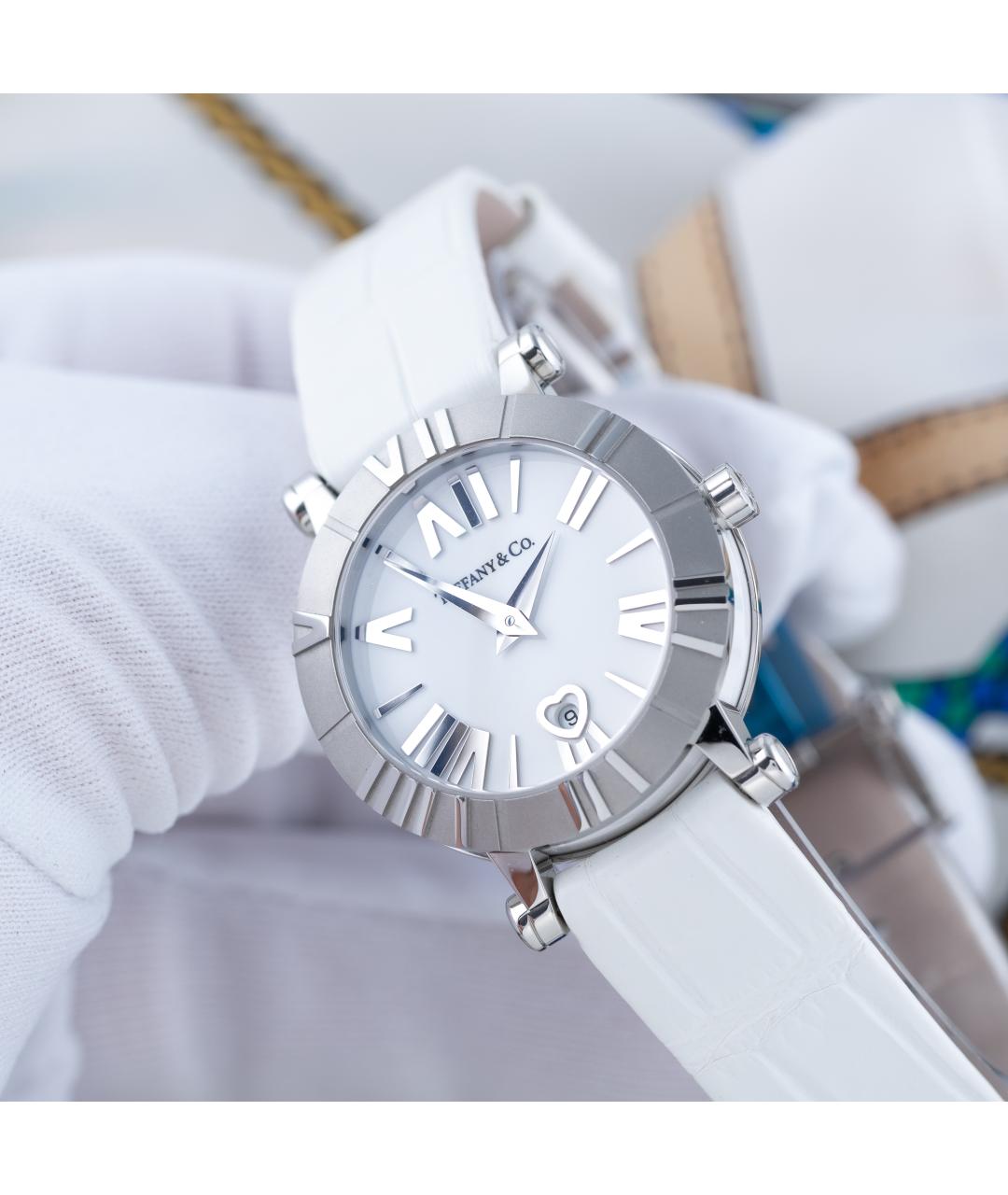 TIFFANY&CO Белые металлические часы, фото 4