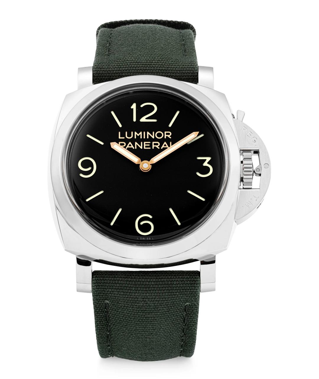 PANERAI Черные металлические часы, фото 1