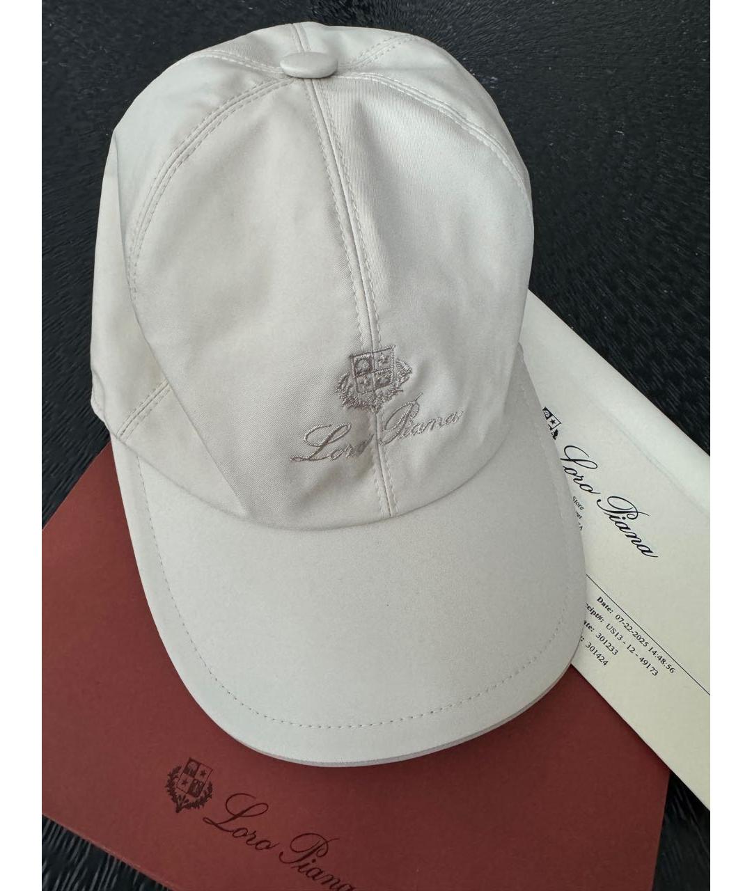 LORO PIANA Бежевая кепка, фото 5