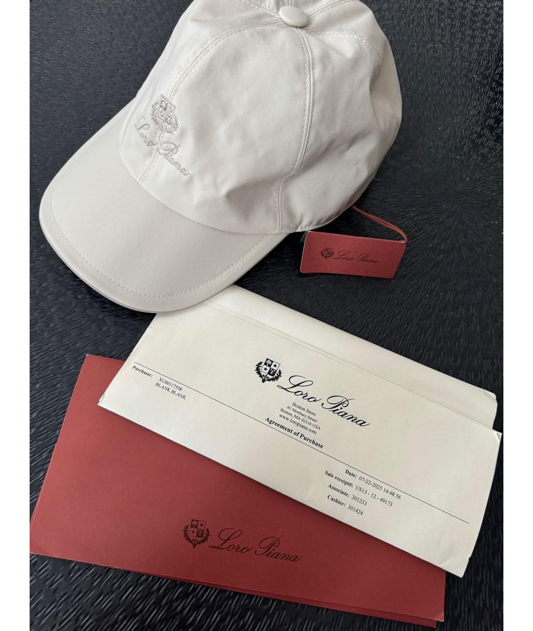 LORO PIANA Бежевая кепка, фото 2
