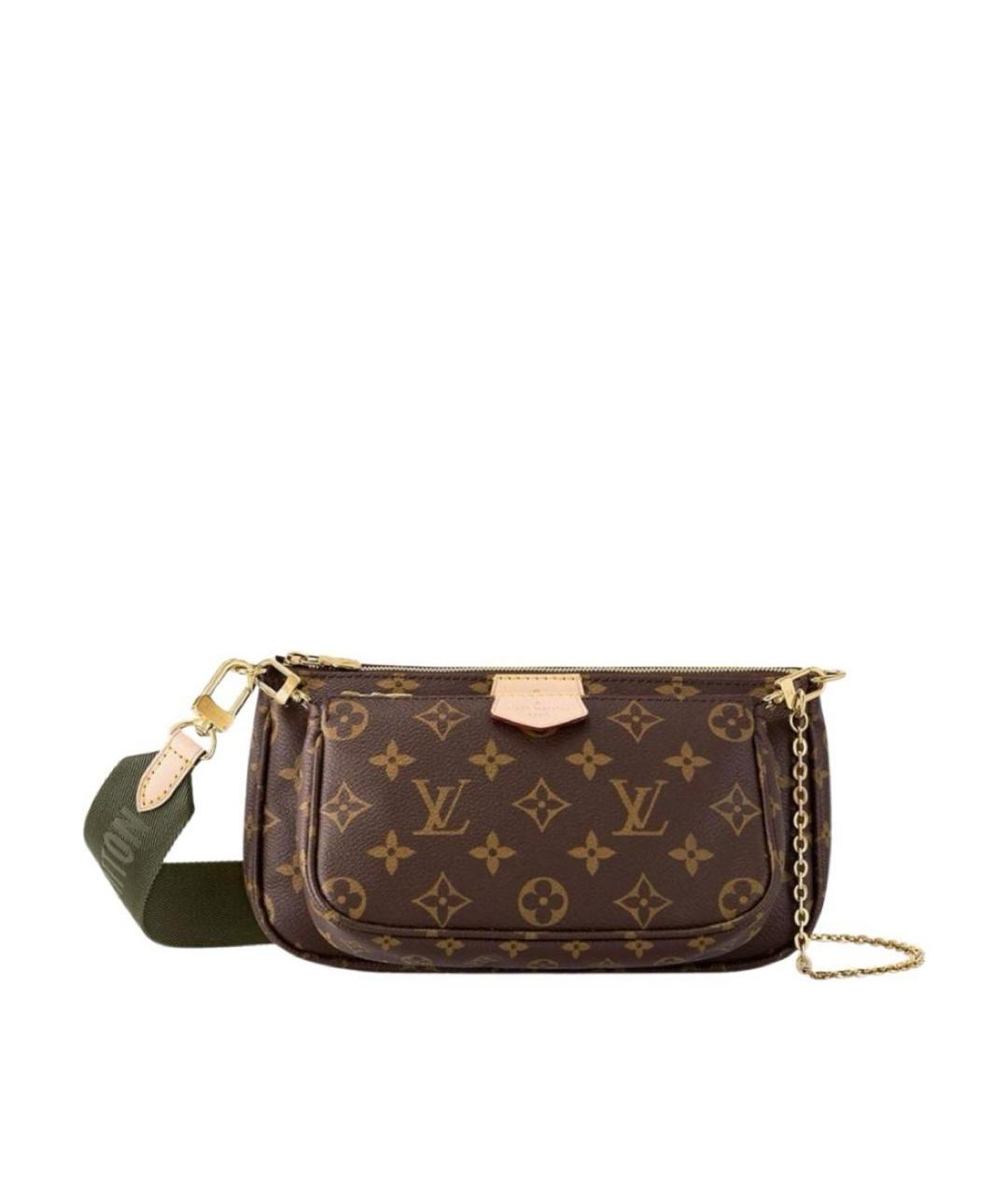 LOUIS VUITTON Коричневая кожаная сумка через плечо, фото 1