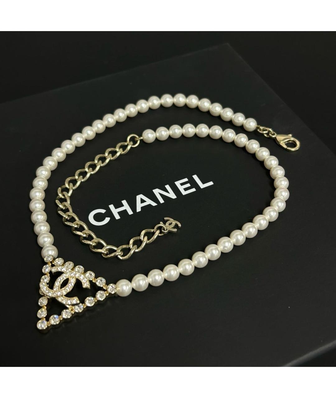 CHANEL Бежевое колье, фото 4