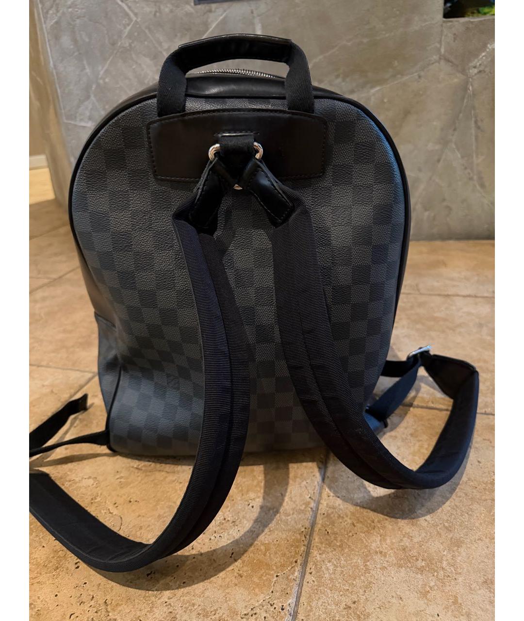 LOUIS VUITTON Черный канва рюкзак, фото 3