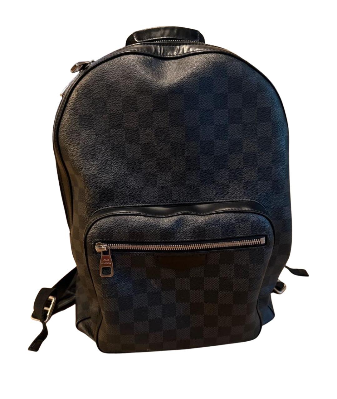 LOUIS VUITTON Черный канва рюкзак, фото 1
