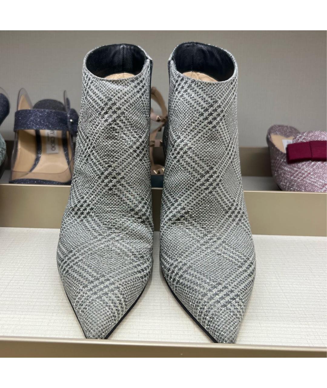 JIMMY CHOO Серебряные полусапоги, фото 2