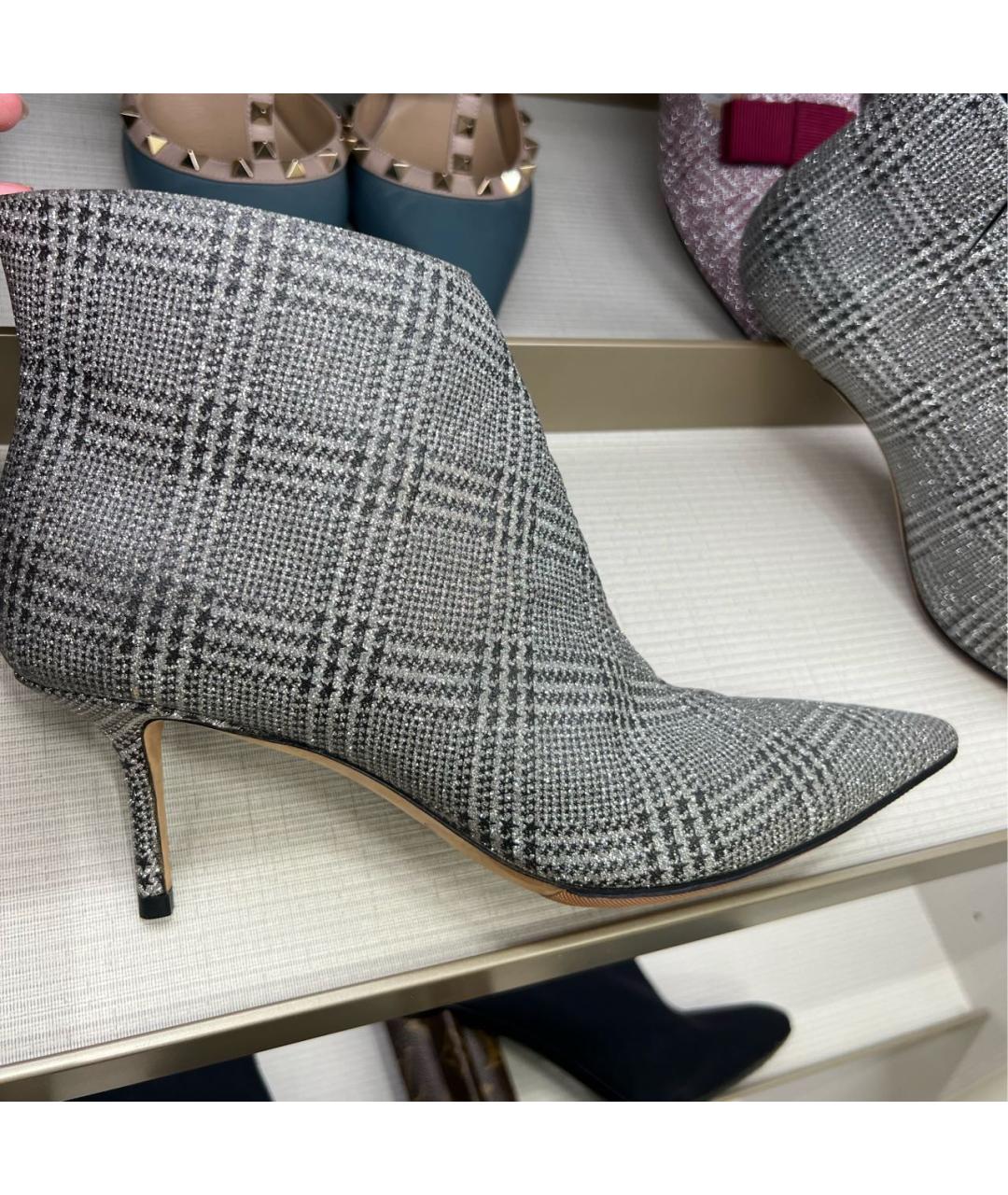 JIMMY CHOO Серебряные полусапоги, фото 5