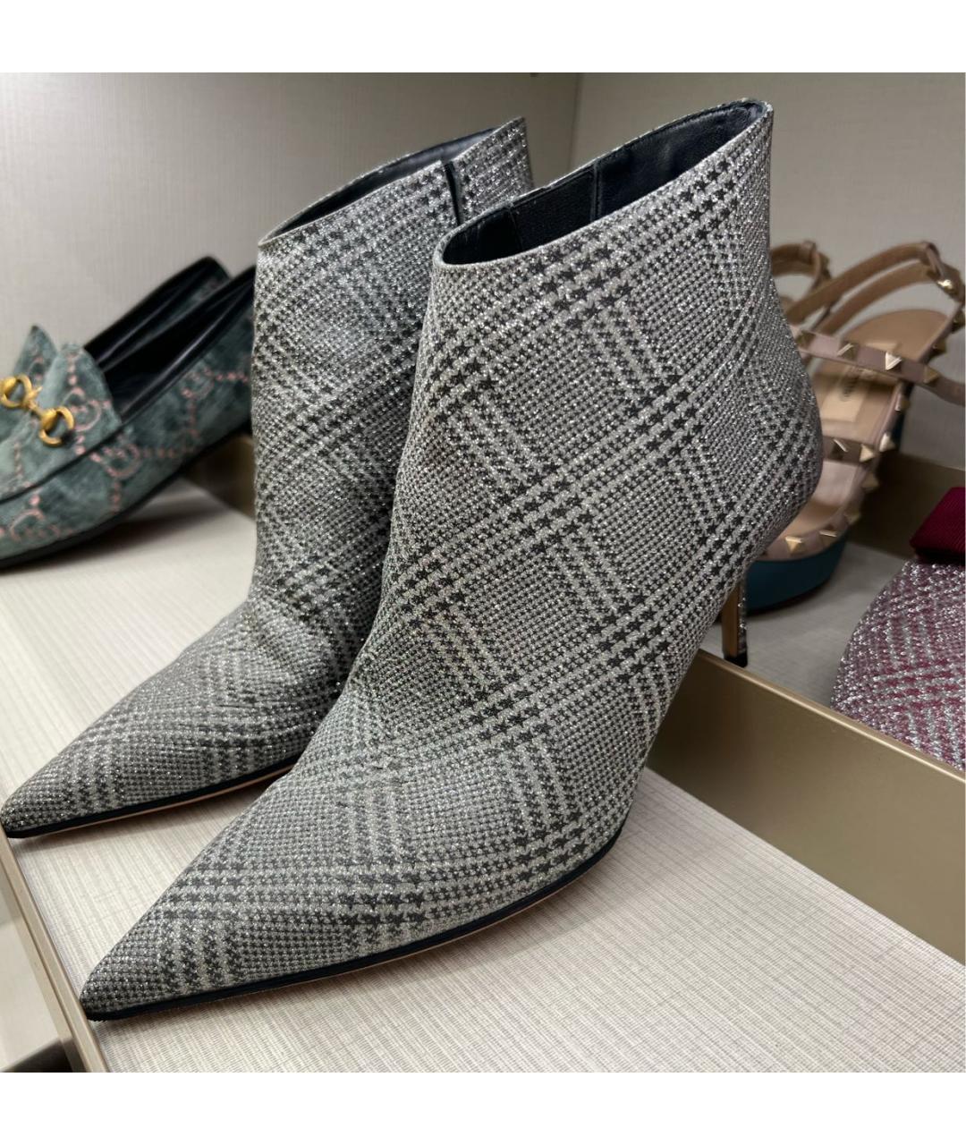 JIMMY CHOO Серебряные полусапоги, фото 3