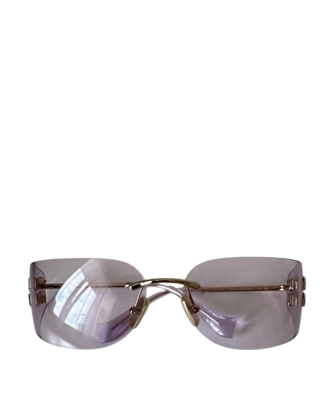 MIU MIU Розовые пластиковые солнцезащитные очки, фото 1
