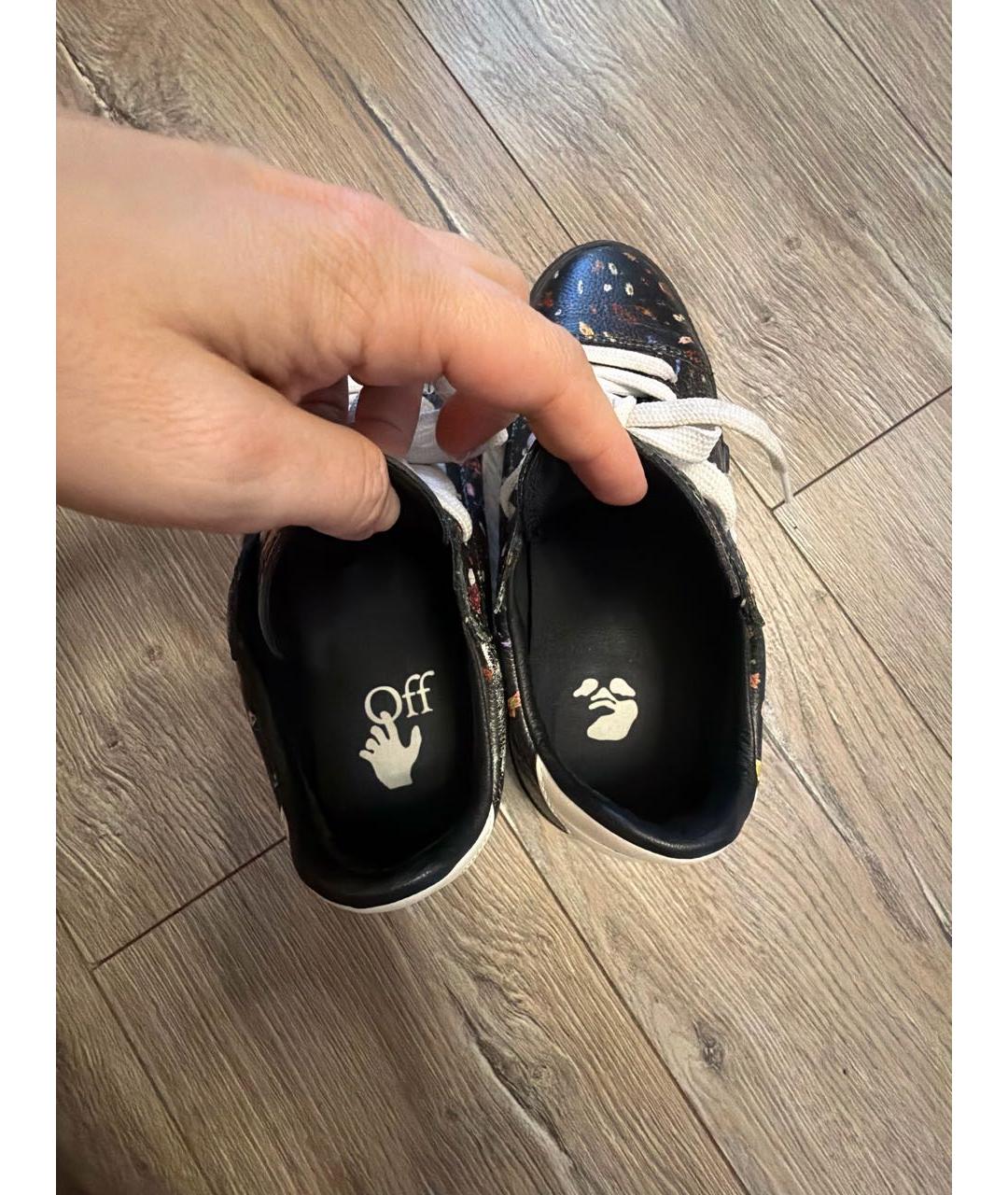 OFF-WHITE Мульти кожаные кеды, фото 3