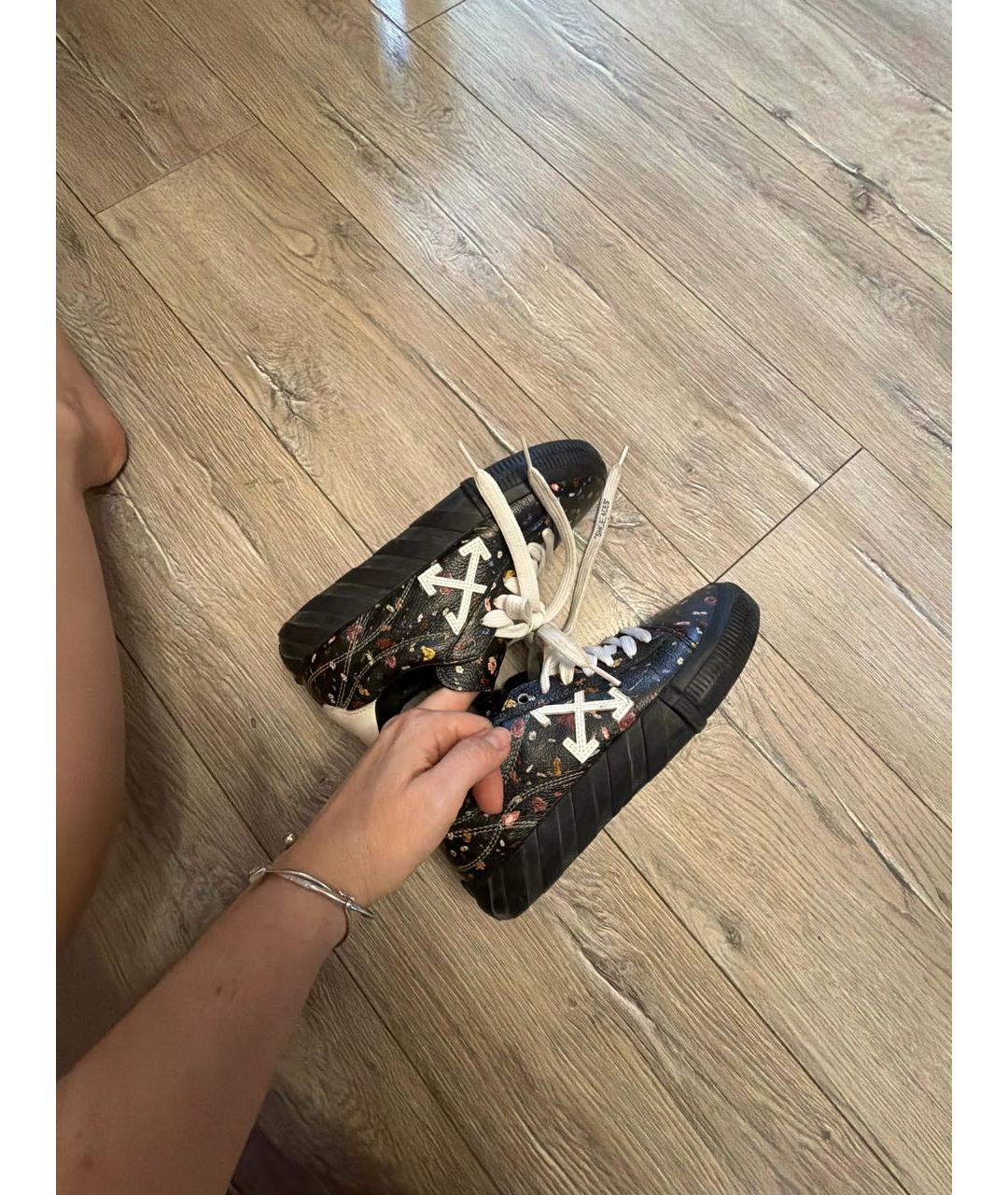 OFF-WHITE Мульти кожаные кеды, фото 8