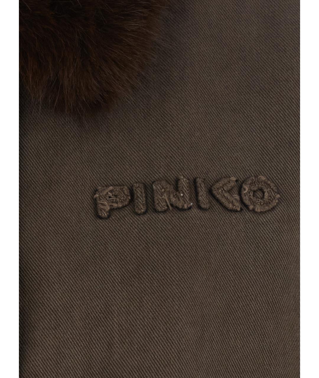PINKO Коричневая хлопковая куртка, фото 3