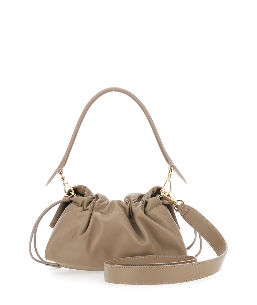 FENDI Бежевая кожаная сумка через плечо, фото 2