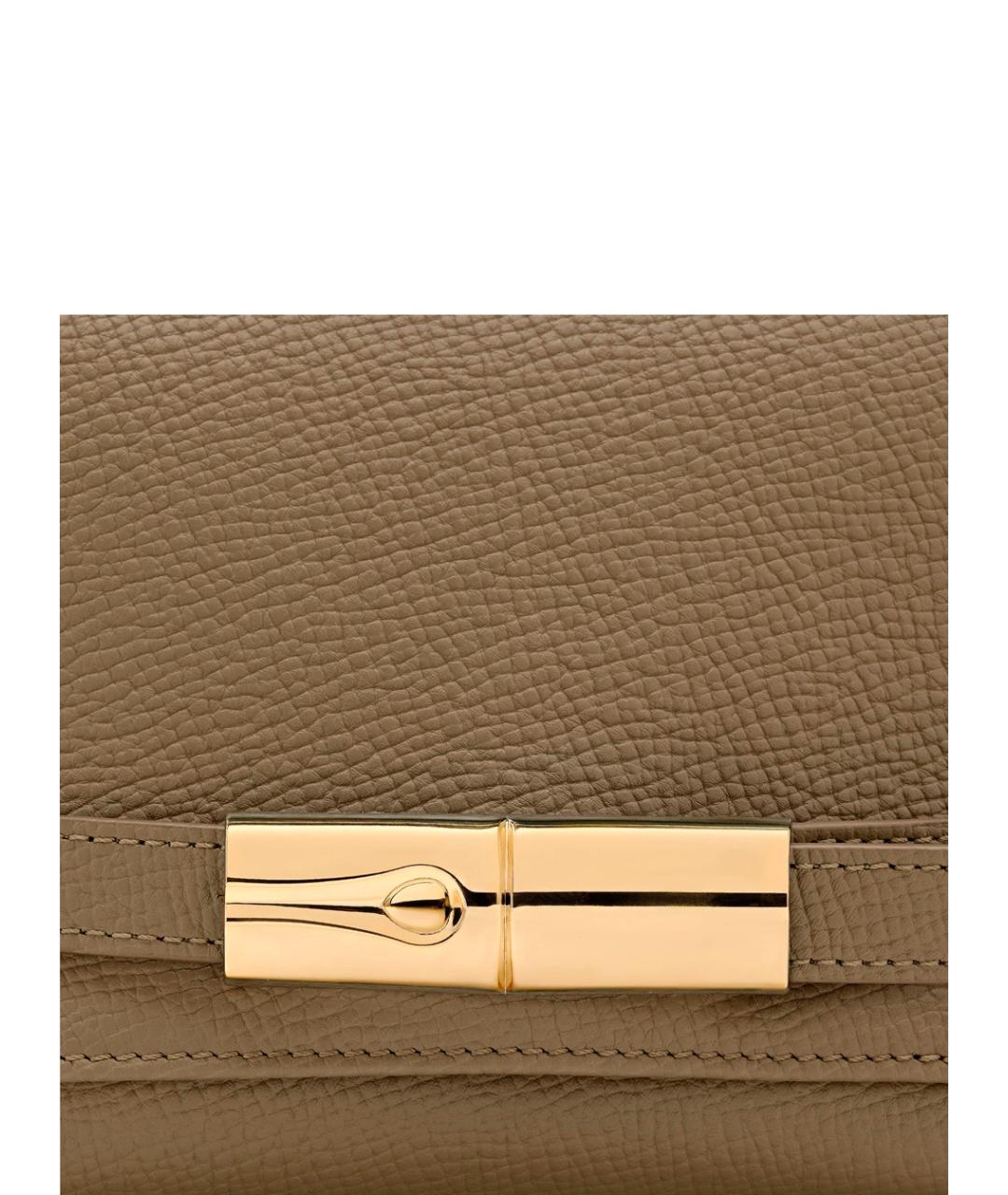 LONGCHAMP Зеленая кожаная сумка через плечо, фото 4
