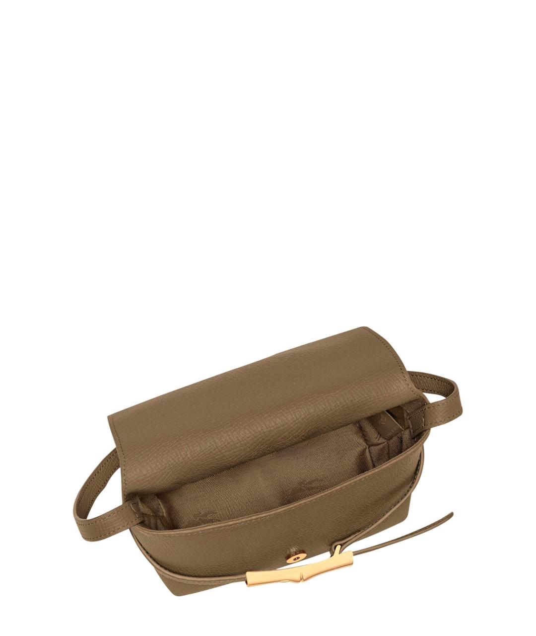 LONGCHAMP Зеленая кожаная сумка через плечо, фото 3