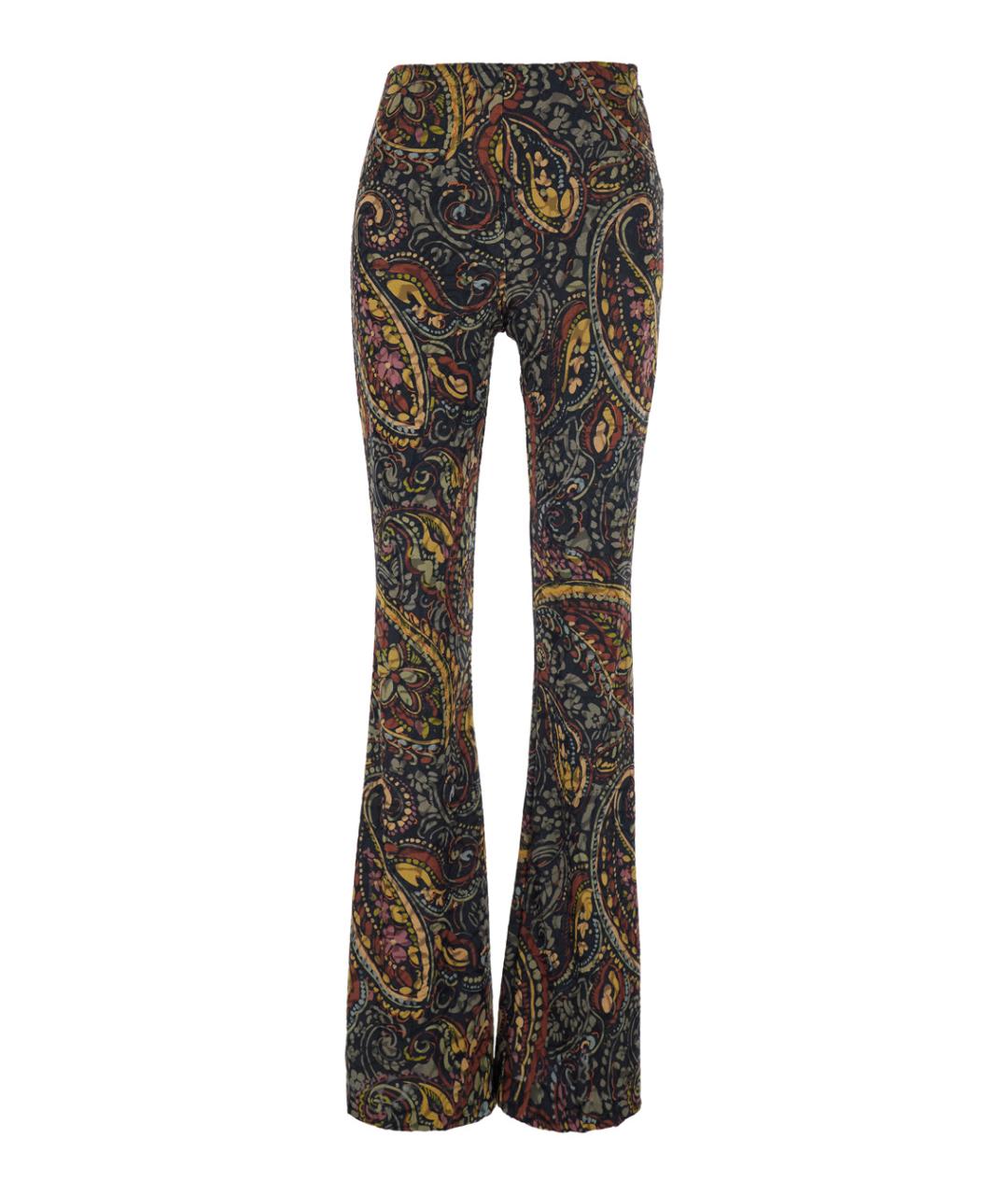 ETRO Мульти полиэстеровые прямые брюки, фото 1