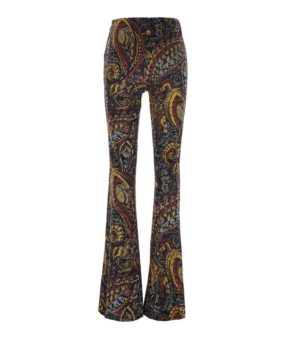 ETRO Мульти полиэстеровые прямые брюки, фото 2
