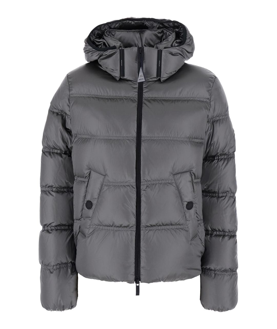MONCLER Серый пуховик, фото 1