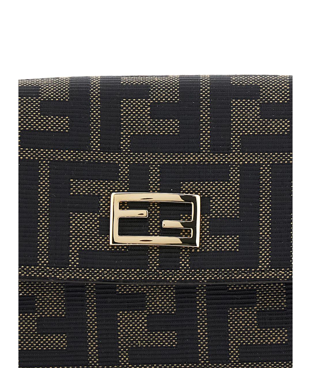 FENDI Коричневая тканевая сумка через плечо, фото 3