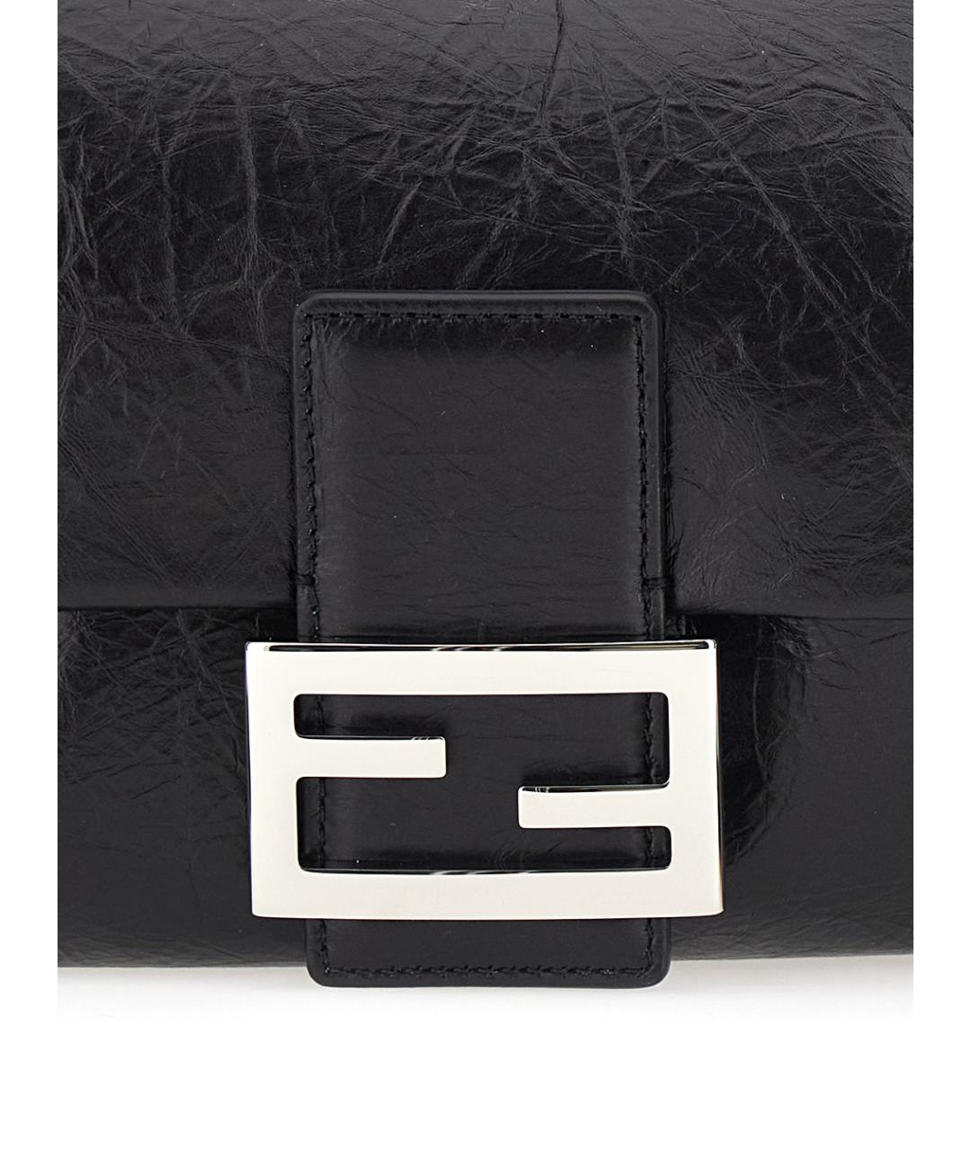 FENDI Черная кожаная сумка через плечо, фото 3