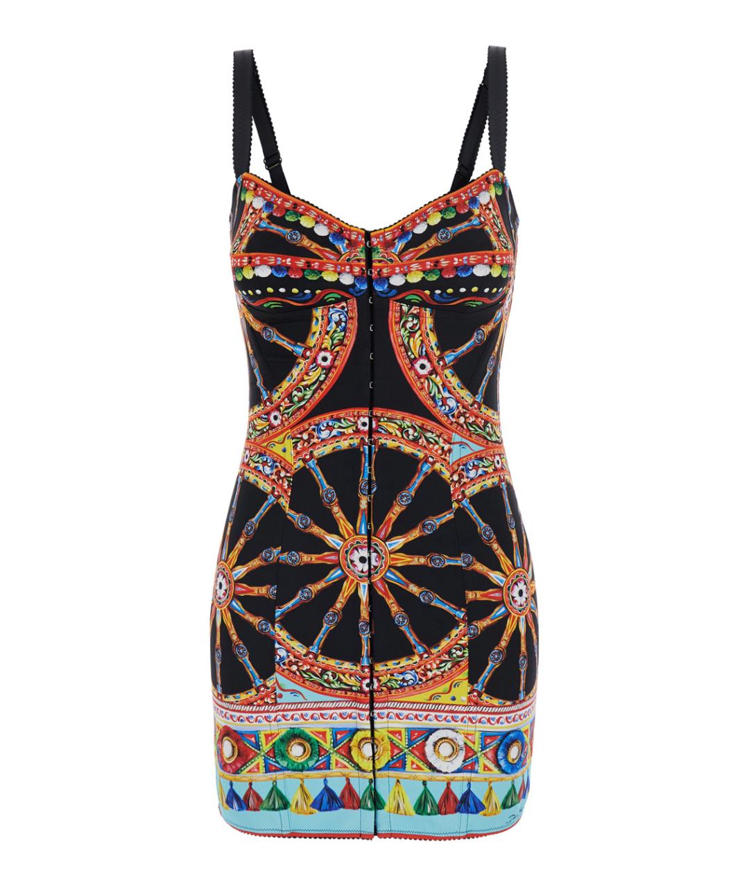 DOLCE&GABBANA Мульти коктейльное платье, фото 1