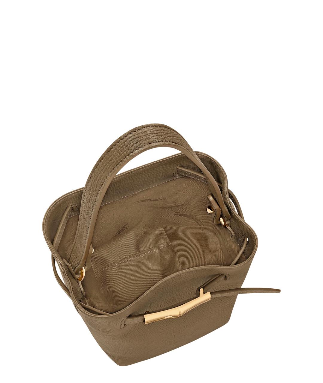 LONGCHAMP Зеленая кожаная сумка через плечо, фото 3